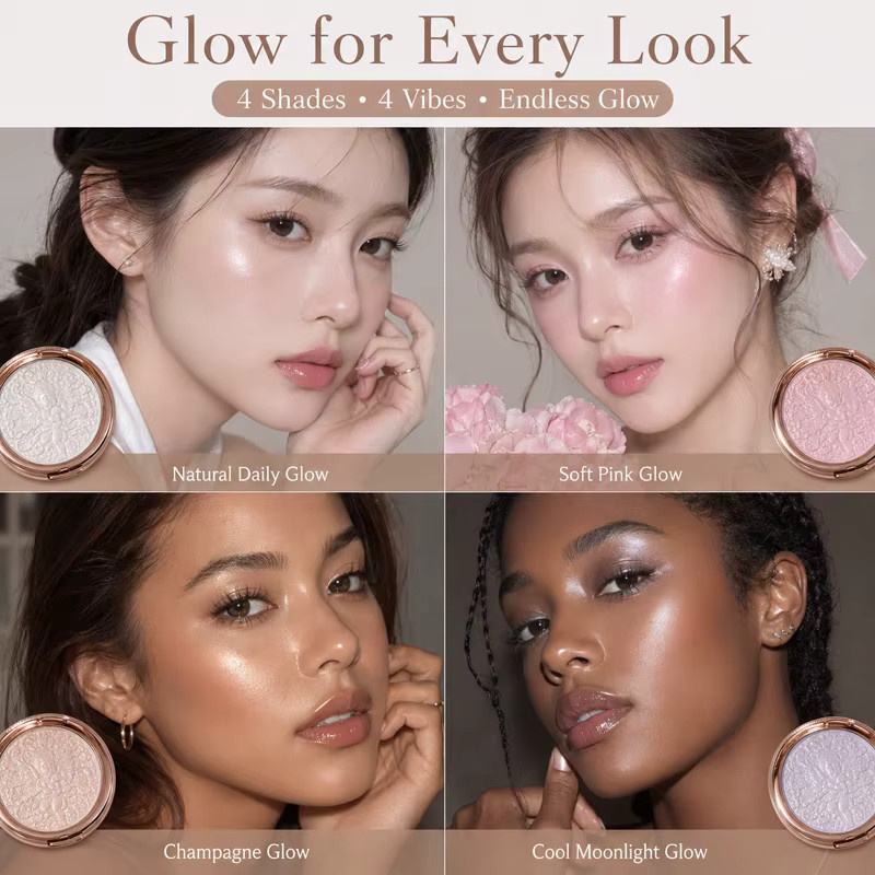 Little Angel Pearl Glow Highlighter-Palette, 4 Farbtöne - Bild 4