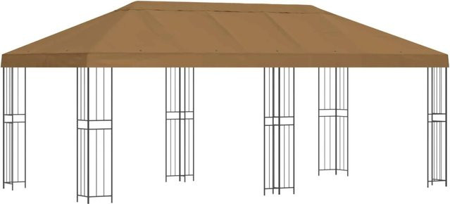 vidaXL Pavillon mit Seitenwänden in Beige aus Polyester und Stahl, B/T: 6 x 3 m - Bild 1