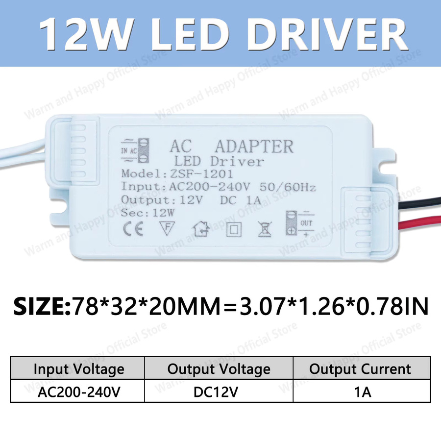 LED-Treiber DC12V Konstantspannungs-Stromversorgung für LED-Beleuchtung in Weiß - Bild 1