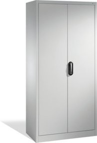 C+P Aktenschrank Acurado mit Drehtüren in Weißaluminium, Stahl, höhenverstellbare Regalböden und Schloss, H x B x T: 195 x 93 x 40 cm - Bild 1