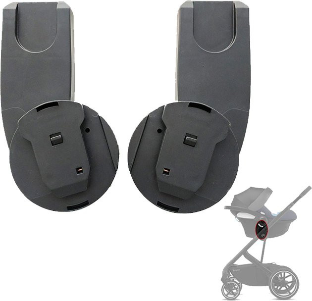 Kinderwagen-Autositz-Adapter Schwarz Kompatibel mit Cybex Balios S Lux Talos Aton Cloud Q/Z und Maxi Cosi Be Safe Babykorb Buggy-Konverter - Bild 1