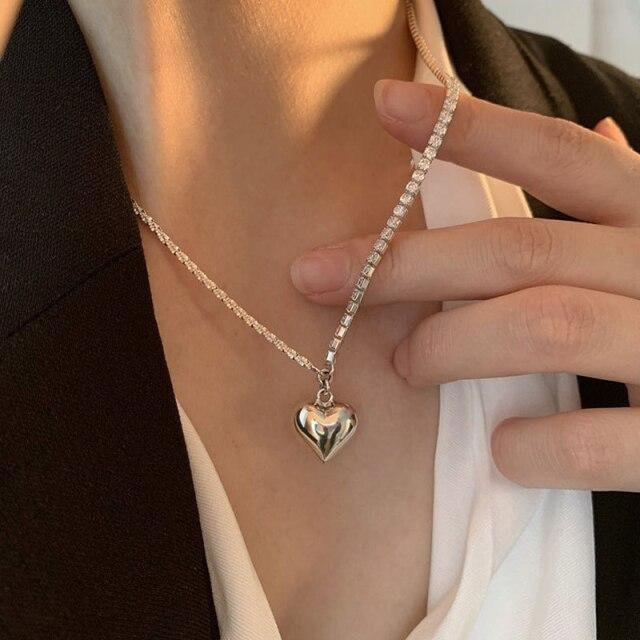 Halskette 925 Silber, Zirkonia, Damen - Bild 1