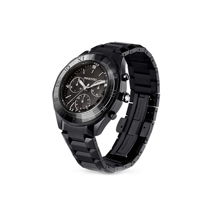 Swarovski Armbanduhr, Quarz, Edelstahl, schwarzes Zifferblatt, 39 mm, Unisex - Bild 2