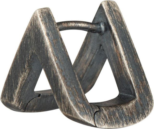 cai Single Ohrring 925 Silber, rhodiniert, oxidiert, Dreieck, Herren - Bild 1