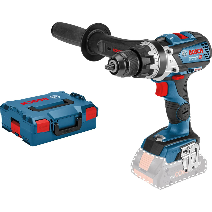 Bosch Professional Akku-Schlagbohrschrauber GSB 18V-110 C Solo in Blau mit L-Boxx - Bild 1