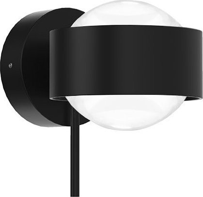 Top Light Puk! 80 Wall Avantgarde Wandleuchte in Schwarz Matt mit mattem Glaslinse - Bild 1