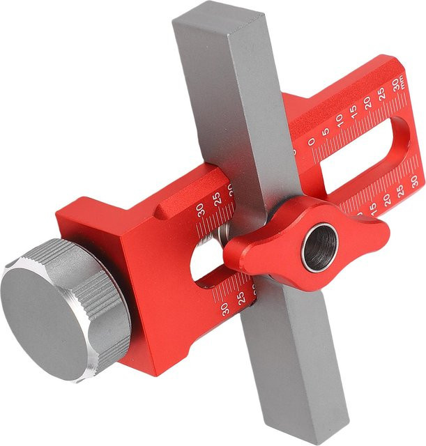 Fishine Schranktür-Montagepositionierer Rückprallvorrichtung und Stanzlochfinder in Rot für 6 mm, 8 mm und 10 mm Schlangenbohrer - Bild 1