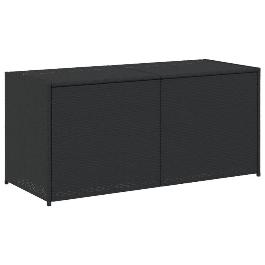 Furnicato Gartentruhe aus Poly-Rattan in Schwarz mit 283l Volumen, B/T/H: 120 x 56 x 50 cm - Bild 2
