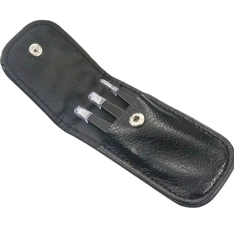 HOCOSHINE Augenbrauenpinzetten-Set, 3-teilig, Edelstahl, Schwarz - Bild 4