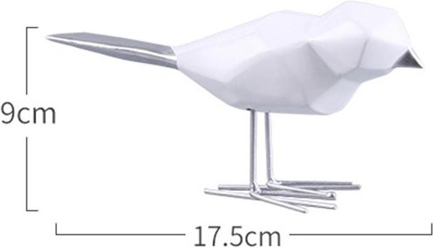 Moderne Vogelfigur aus Kunstharz im geometrischen Origami-Design von Household supplies MH als abstrakte Dekoration für dein Zuhause oder Büro - Bild 1