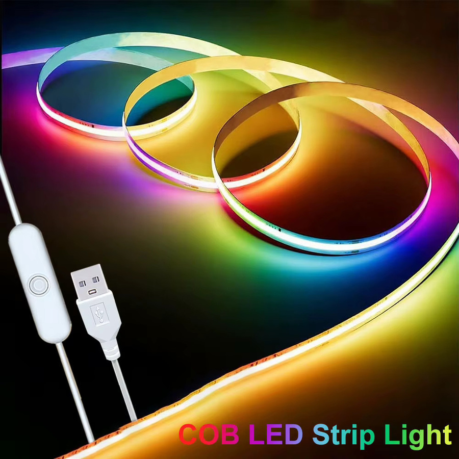 Acosh Neon USB 5V COB LED-Streifen mit 400 LEDs/m, flexibles CCT Multicolor Lichtband mit RA90, Länge: 240 cm - Bild 7