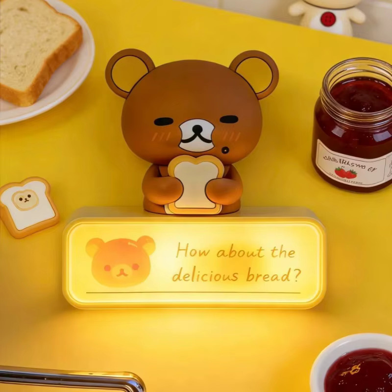Bandai Rilakkuma Blind Box Brot-Serie Kühlschrankmagnet Mystery Box mit Nachtlicht in Multicolor - Bild 2