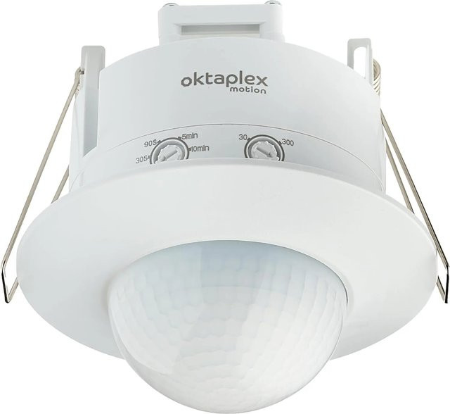 Oktaplex Sam 360° Infrarot Präsenzmelder Unterputz Bewegungsmelder in Weiß - Bild 1