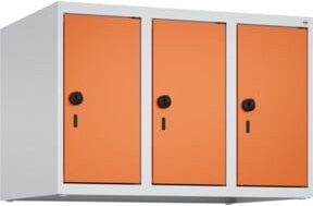 C+P Aufsatzschrank 7035 mit 3 Abteilen und Sicherheits-Drehriegel, Farbe Reinorange, B/T/H: 50 x 75 x 50 cm - Bild 1