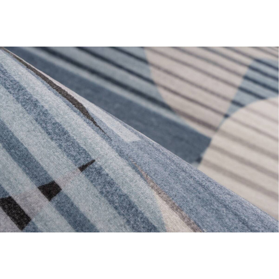 Kayoom Teppich Bluster 425 Blau Modern aus Polyester, rutschfest und pflegeleicht, Breite: 80 cm, Länge: 150 cm - Bild 3