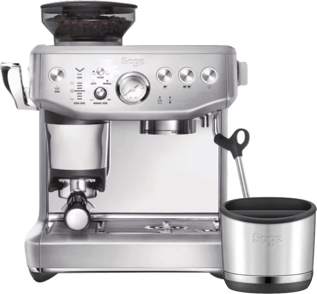 Sage Barista Express Impress Siebträgermaschine in Brushed Stainless Steel inklusive Abklopfbehälter - Bild 1