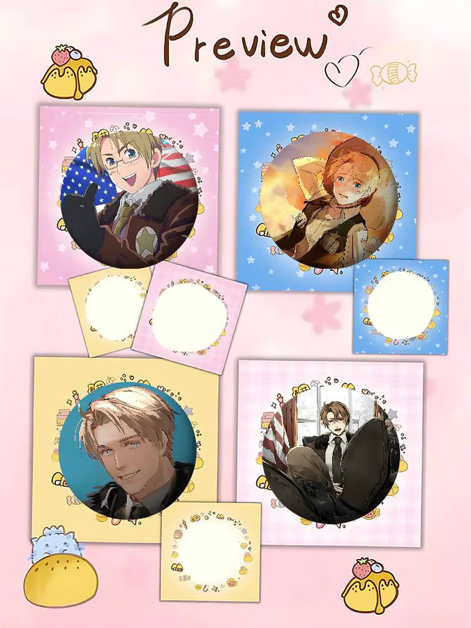 Anstecknadel Hetalia Axis Powers, Metall-Emblem, Weichblech - Bild 6