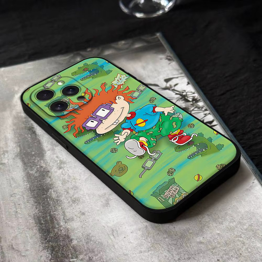 Mesuca Handyhülle im Rugrats Anime Design für iPhone 11 bis iPhone 17 Pro Max Plus Mini, weiche TPU Hülle, Multicolour - Bild 4