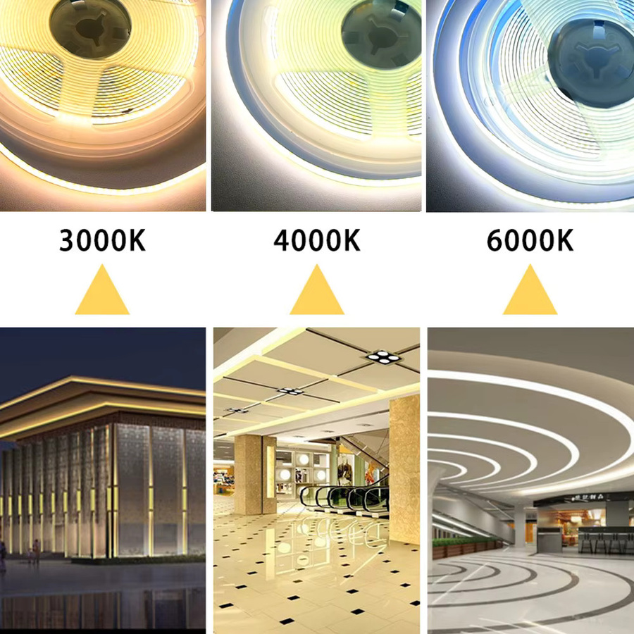 CENFAYA Tuya Zigbee 3.0 COB LED-Streifen 24V CCT Warmweiß bis Neutralweiß 3000-6500K Smart Home kompatibel mit Alexa und Google Assistant - Bild 3