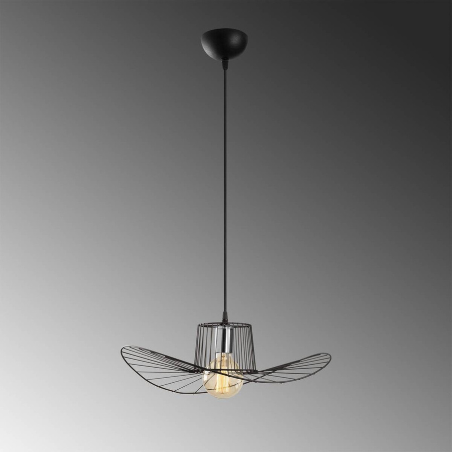 Opviq Pendelleuchte Tel in Schwarz aus Metall mit E27 Fassung, Höhe: 110 cm, Breite: 49 cm, Tiefe: 49 cm - Bild 2