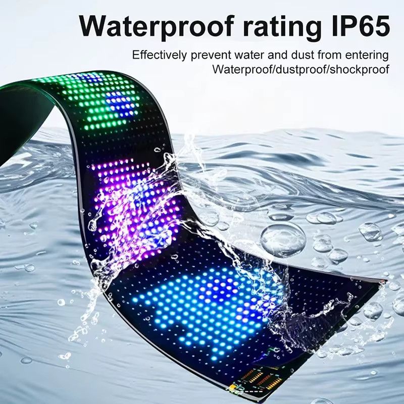 CHEGIT LED-Matrix-Pixel-Panel mit Fernbedienung für LKW als faltbares Graffiti-Scrolling-Board und Umgebungslicht für 12 V und 24 V - Bild 3