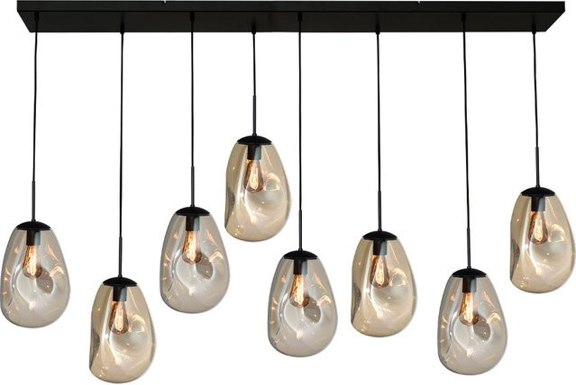 Masterlight Lava Pendelleuchte 8-flammig in Gold mit Glas in Gold Fumé - Bild 1