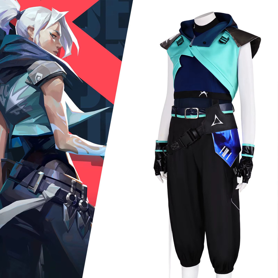 Valorant Clove Jett Cosplay-Kostüm, Sportbekleidungs-Set, Unisex, Bunt - Bild 2