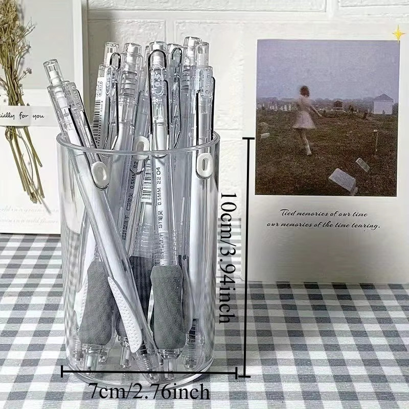 Transparenter Stifthalter aus Acryl mit mehreren Fächern für Bürobedarf und Make-up-Pinsel - Bild 1