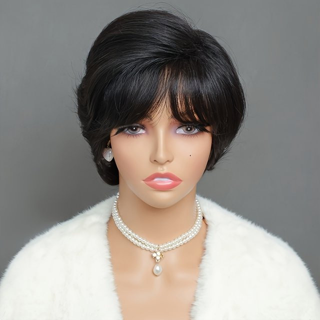 Lolely Dream Pixie-Schnitt-Perücke aus brasilianischem Echthaar, Damen - Bild 1