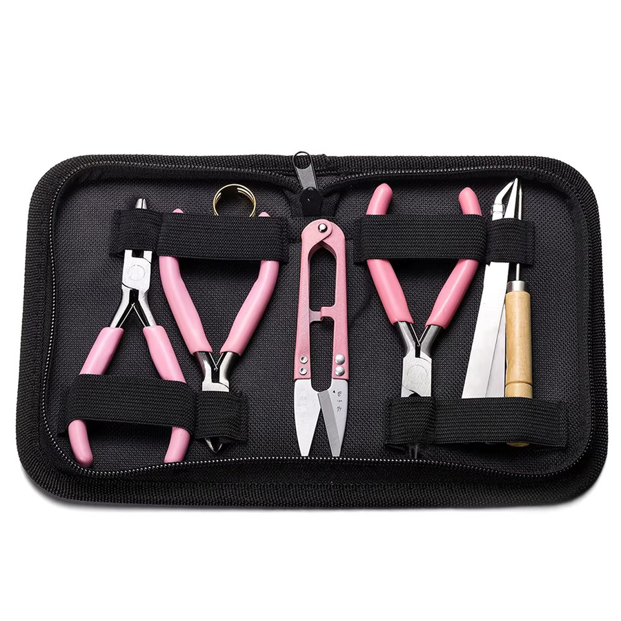 QYWCTZ Profi-Werkzeugset in Pink mit Rundzange, Spitzzange und Drahtschneider - Bild 3