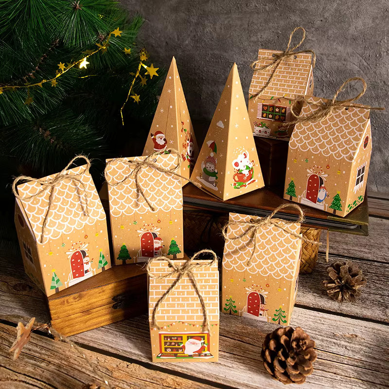 24er Set Meidding Weihnachtliche Lebkuchenhaus Geschenkboxen für Adventskalender und Weihnachtsdekoration - Bild 5