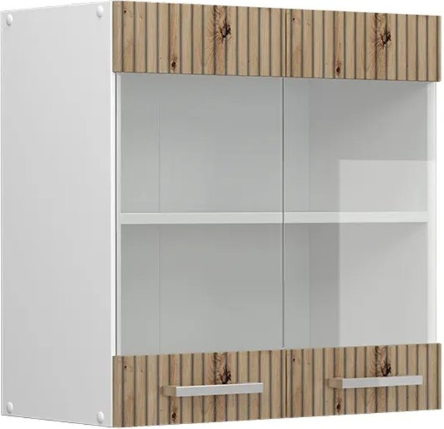 Vicco Küchenglasschrank R-Line Glashängeschrank Artisan-Eiche/Weiß, B/T/H: 60 x 31 x 40 cm - Bild 1