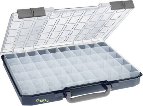 Raaco CarryLite 55 Sortimentskoffer transparent multicolor mit 50 Fächern B: 41,3 cm, H: 5,7 cm, T: 33,0 cm - Bild 1
