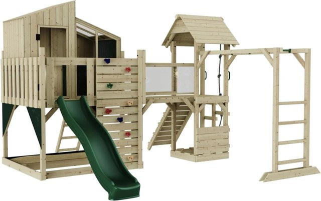 OutdoorToys Spielturm Ludvig aus Holz in Dunkelgrün - Bild 1