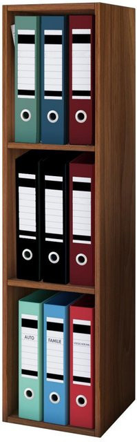 VCM Büroregal Offas 3 Fach in Braun mit verstellbaren Regalböden, H x B x T: 115 x 34 x 30 cm - Bild 1