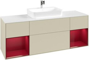 V&B Finion Waschtischunterschrank in Silbergrau, Wandmontage, B/T/H: 160 x 60 x 30 cm - Bild 1