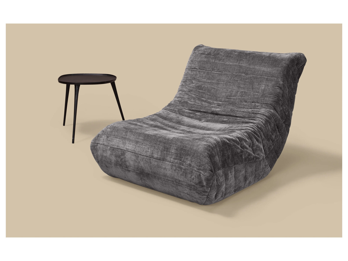 LIVARNO Indoor-Loungesessel in Grau mit Stoffbezug und PU-Schaum, Modernes Design - Bild 4