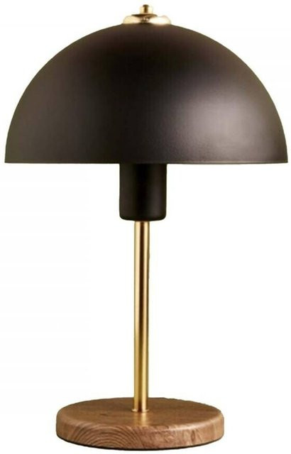 Opviq Tischleuchte modern in Gold und Schwarz aus Metall und MDF mit E27 Fassung, B/H/T: 23 x 35 x 23 cm - Bild 1