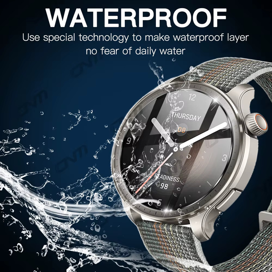 ONM Displayschutz-Set für Amazfit Balance mit gehärteter Glasfolie und flexibler Silikonhülle, transparent/multicolour - Bild 2