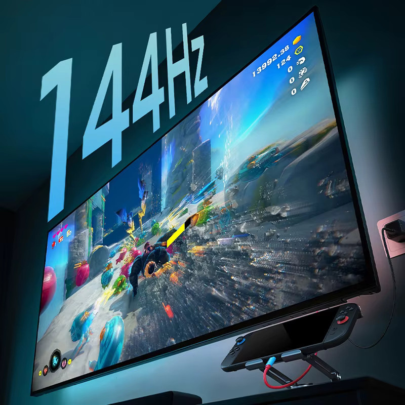 CABLETIME USB-C zu HDMI Kabeladapter mit 100W PD und 4K@144Hz in Blau für Nintendo Switch und OLED Modelle - Bild 4