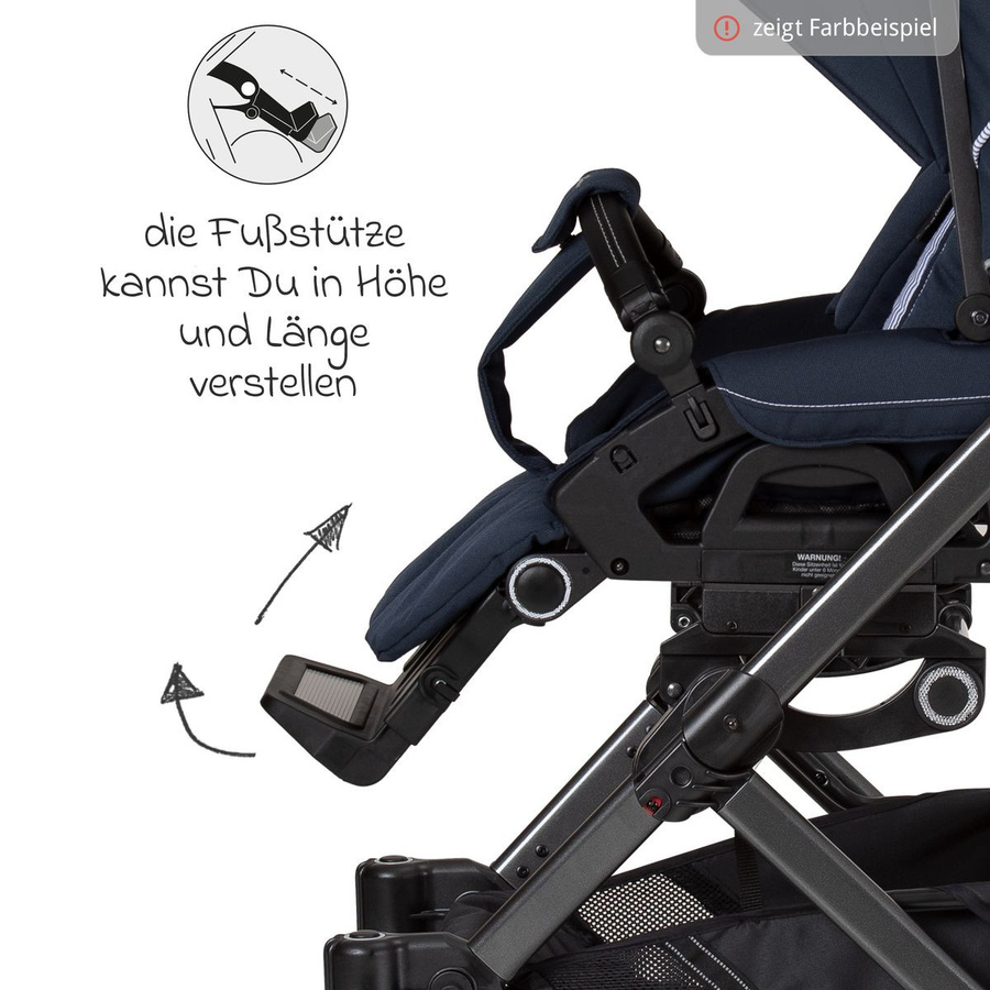 Hartan Buggy und Sportwagen Vip GTS Rainbow mit Regenschutz und Teleskopschieber bis 22 kg belastbar - Bild 5