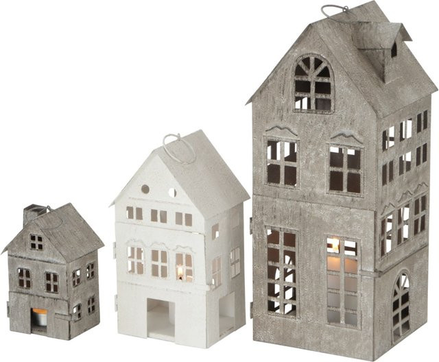 Boltze Laternen Set Firenza Windlichter 3-teilig im modernen Design als Tischdeko - Bild 1