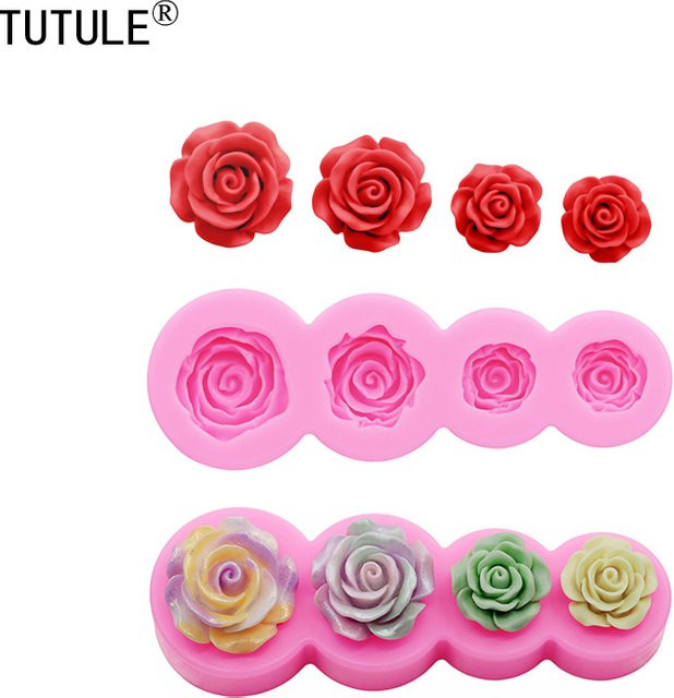 TUTULE Silikonform für DIY-Harz-Handyhüllen und 3D-Rosen in Pink - Bild 1