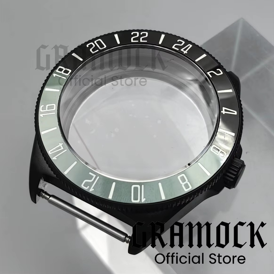 GRAMOCK Uhrengehäuse, Schwarz, Keramik, 40 mm, 100m Wasserdicht - Bild 1