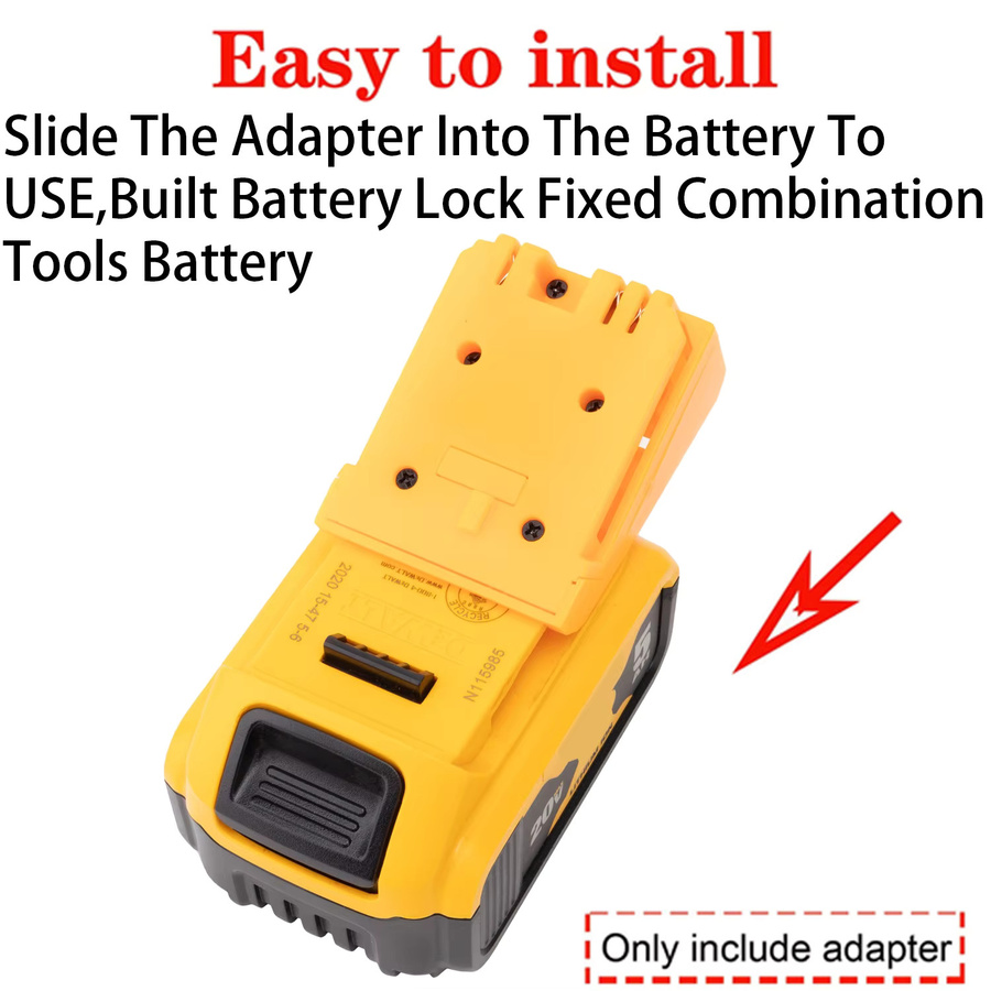 DeWalt Batterieadapter-Konverter für Stacyc Elektrofahrrad, gelb, passend für 18/20V Li-Ionen-Akkus - Bild 2