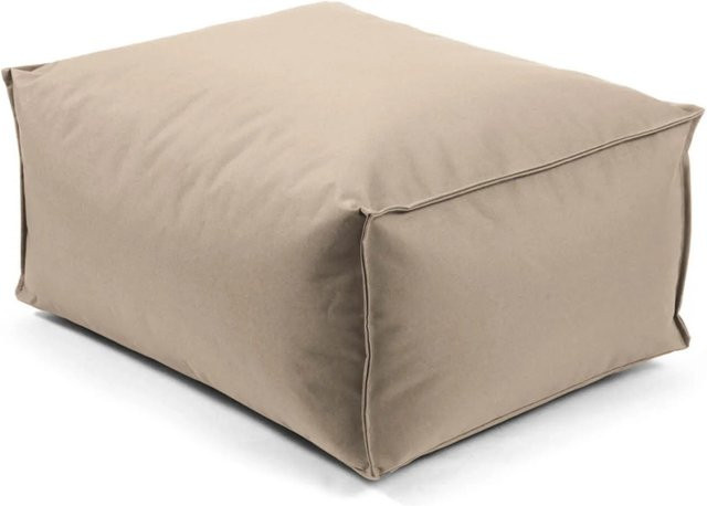 mokebo Outdoor Pouf Hocker in Beige Khaki mit EPS-Perlen Füllung - Bild 1
