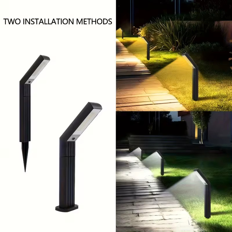 TLEDMP Solar-Wegeleuchten mit 90 LEDs und RGB-Effekt, moderne Außenbeleuchtung in Schwarz für Garten, Gehweg und Auffahrt - Bild 5