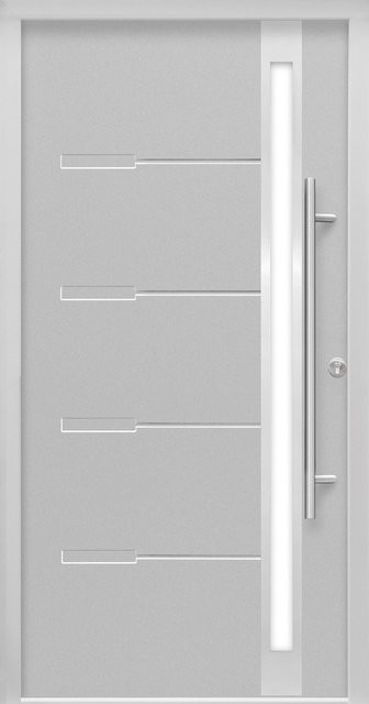 Haustür Thermospace Neapel Prime von Splendoor in Grau mit Glaseinsatz, B/H: 110 x 210 cm, Anschlag Rechts - Bild 1