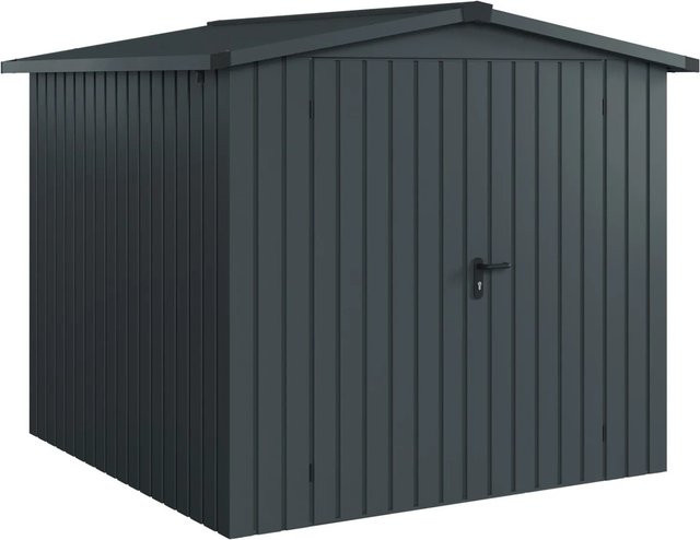 Hörmann EcoStar Gerätehaus Euroline Satteldach 2-flg Anthrazitgrau B: 237 cm, H: 229 cm - Bild 1
