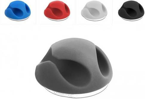 Delock Kabel-Halteclips aus Thermoplast in Schwarz und Blau, 10 Stück, B: 20 mm, H: 12 mm - Bild 1